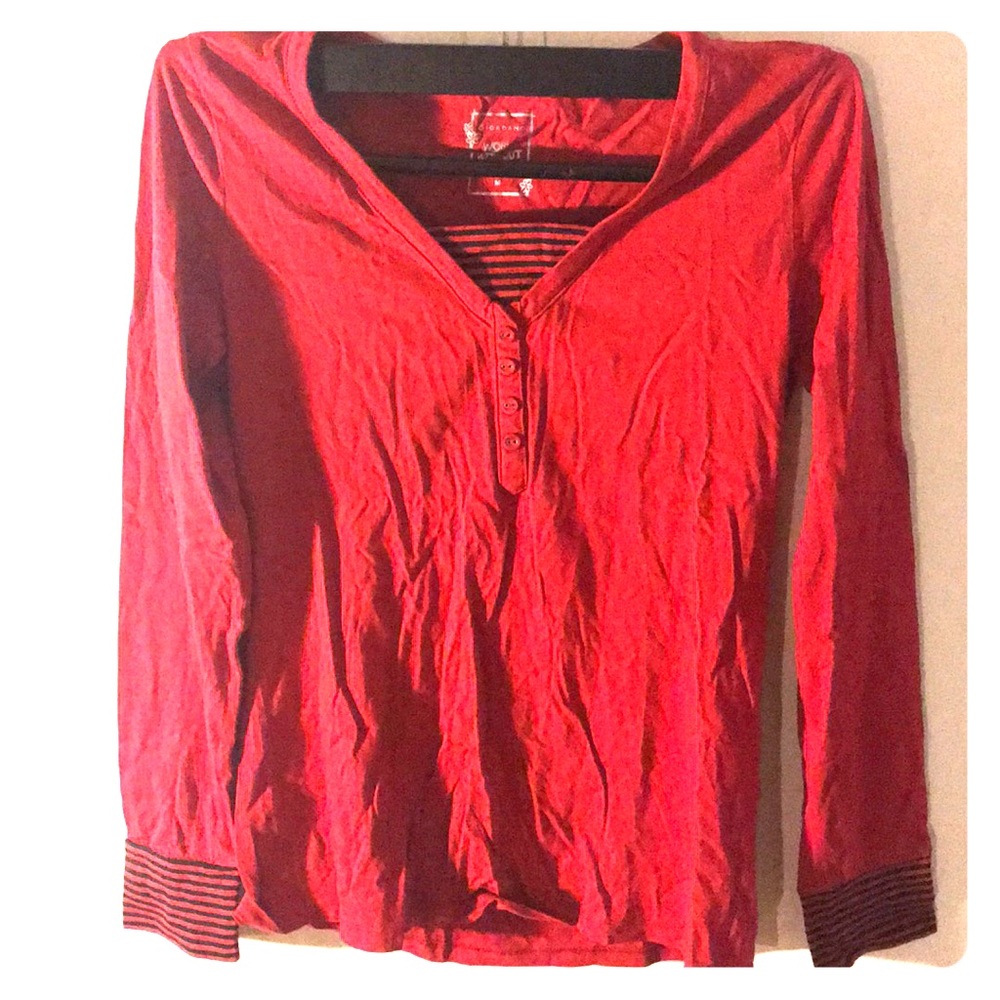 Red long sleeve top